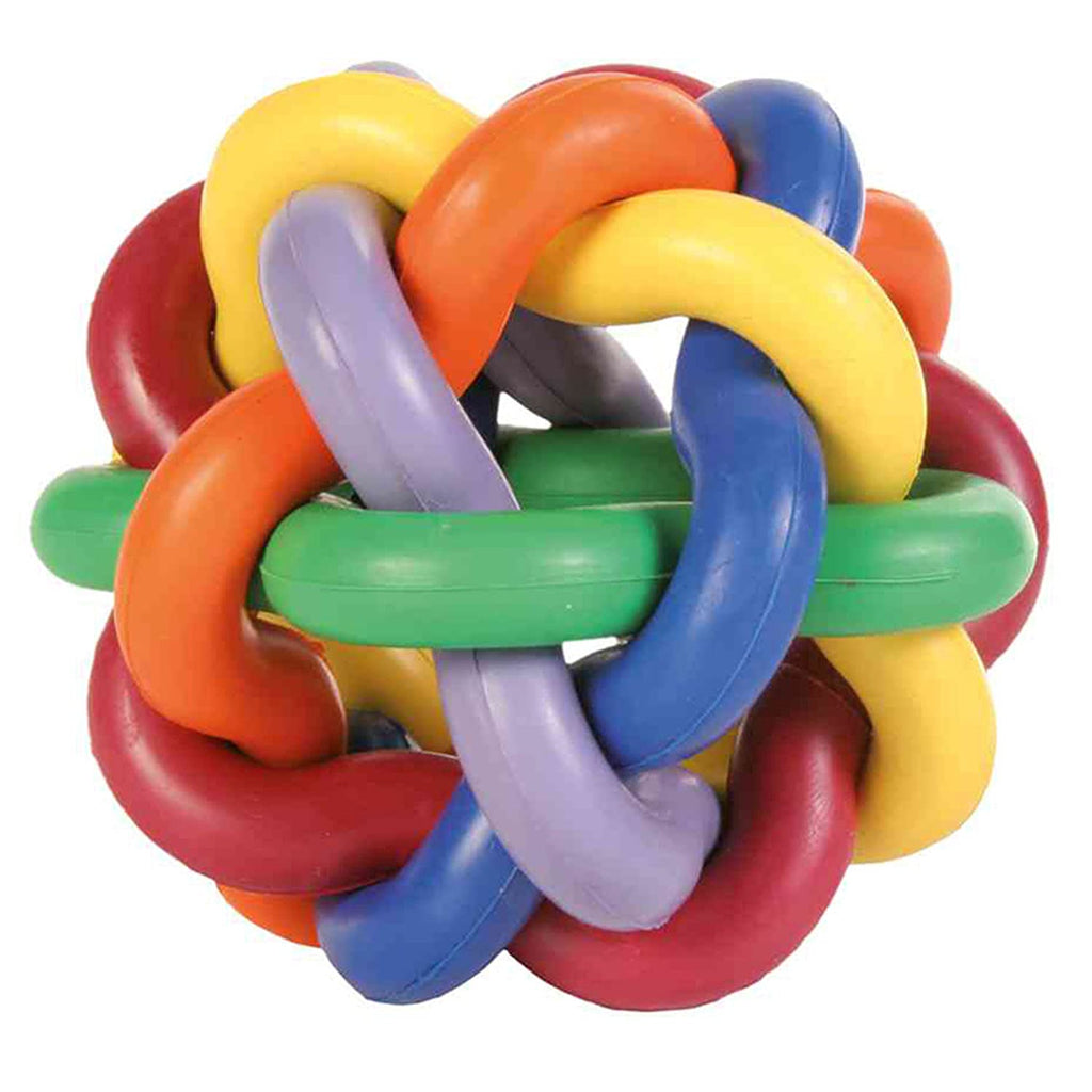 Trixie 32622 Knot Dog Toy Natural Rubber ø 10 cm Multi-colored 10cm - PawsPlanet Australia