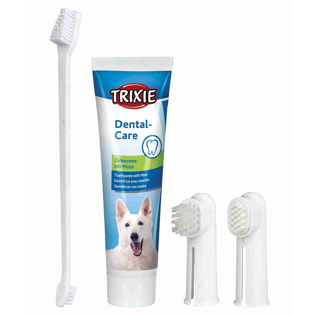 Trixie 2561 Dental Care Kit, dog 1 White - PawsPlanet Australia