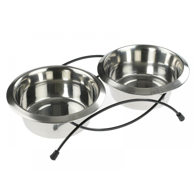 Classic Wire Stand With 2 Bowls 0473 - PawsPlanet Australia