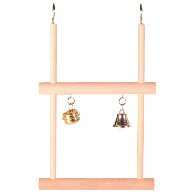 Trixie Wood Swinging Trapeze with Two Bells, 12 x 20 cm - PawsPlanet Australia