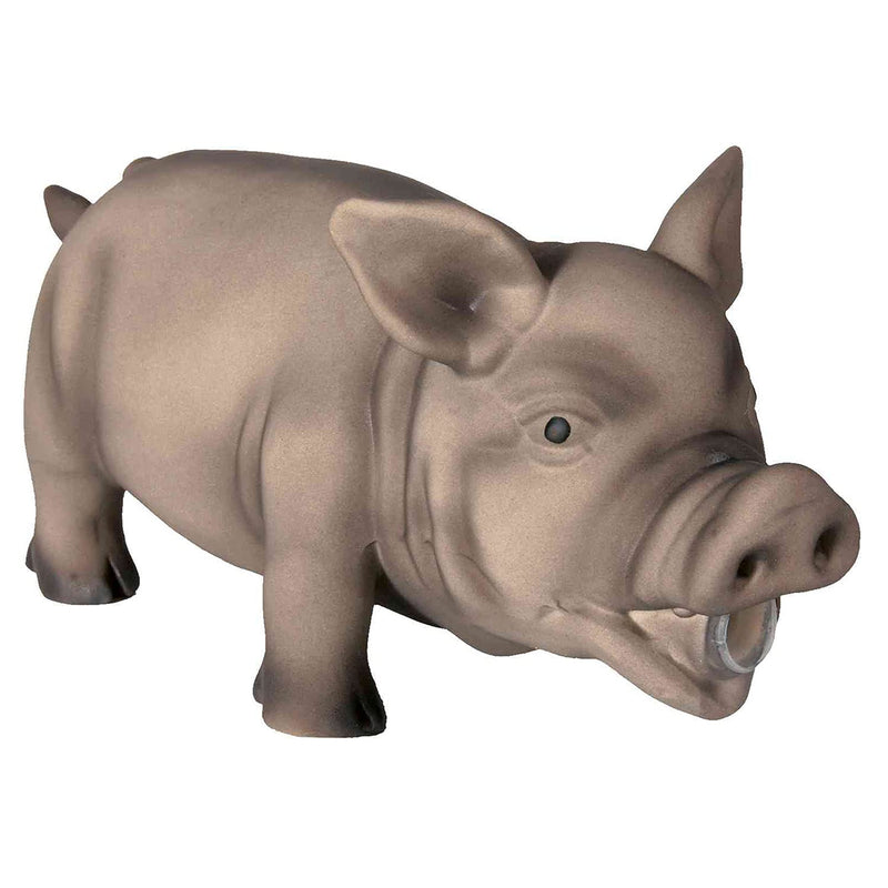 Trixie Pig Original Animal Sound, 23 cm, Latex Pink or Black - PawsPlanet Australia