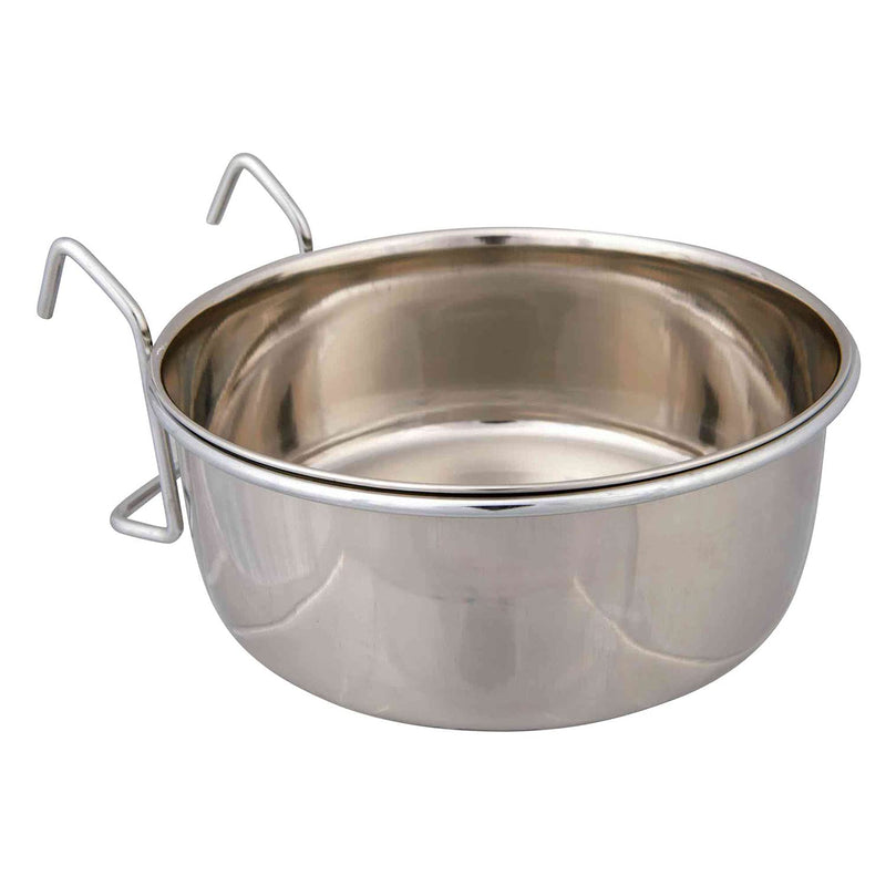 Trixie Stainless Steel Bowl with Holder Holds 900ml Diameter 14cm - PawsPlanet Australia