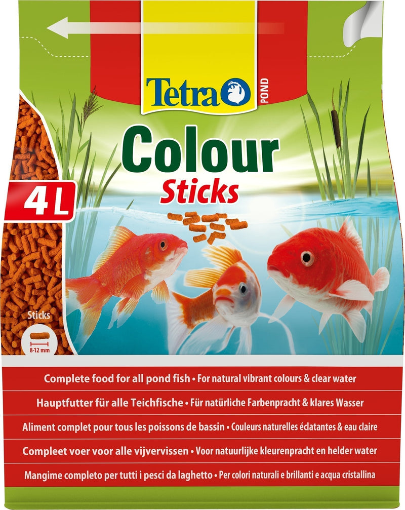 Tetra Pond Colour Sticks for Natural Vibrant Colours of All Pond Fish and Clean Water, 4 Litre 750 g (Pack of 1) - PawsPlanet Australia