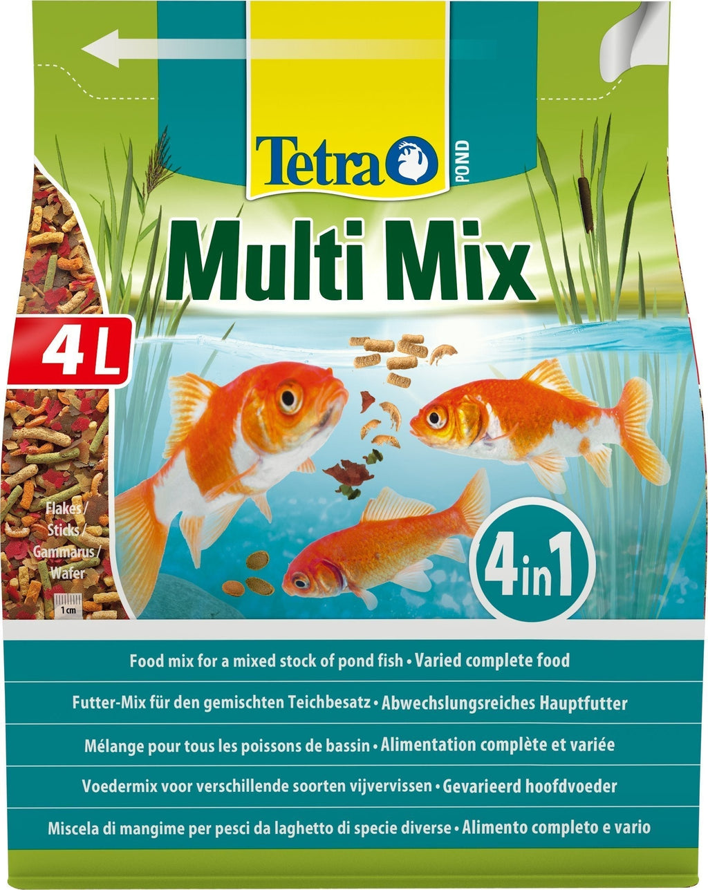 Tetra Pond Multi Mix, Complete Varied Fish Food for A Mixed Stock of Pond Fish, 4 Litre 760 g (Pack of 1) - PawsPlanet Australia