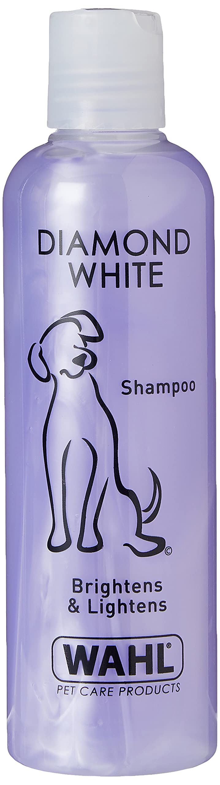 Wahl Diamond White Shampoo, Dog Shampoo, Shampoo for Pets, Natural Pet Friendly Formula, For White and Light Pet Coats, Concentrate 15:1, Remove Dirt and Stains 250 ml (Pack of 1) - PawsPlanet Australia