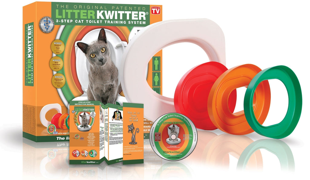 [Australia] - Cat Toilet Training System By Litter Kwitter - Teach Your Cat to Use the Toilet - With Instructional DVD 