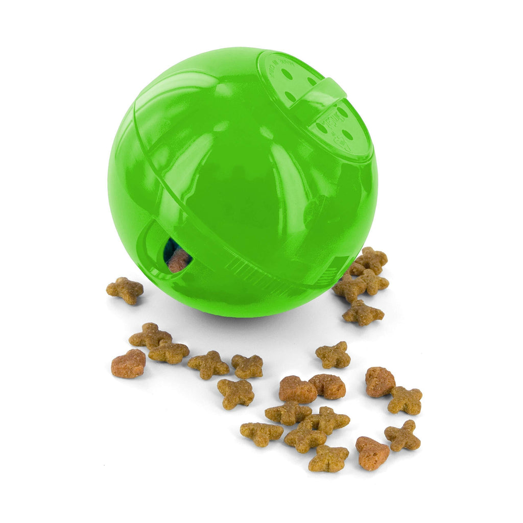 PetSafe SlimCat Food-Dispensing Cat Toy Green, Treat Toy, Interactive Food Dispenser, Activity Snack Ball for Cats of All Ages - PawsPlanet Australia