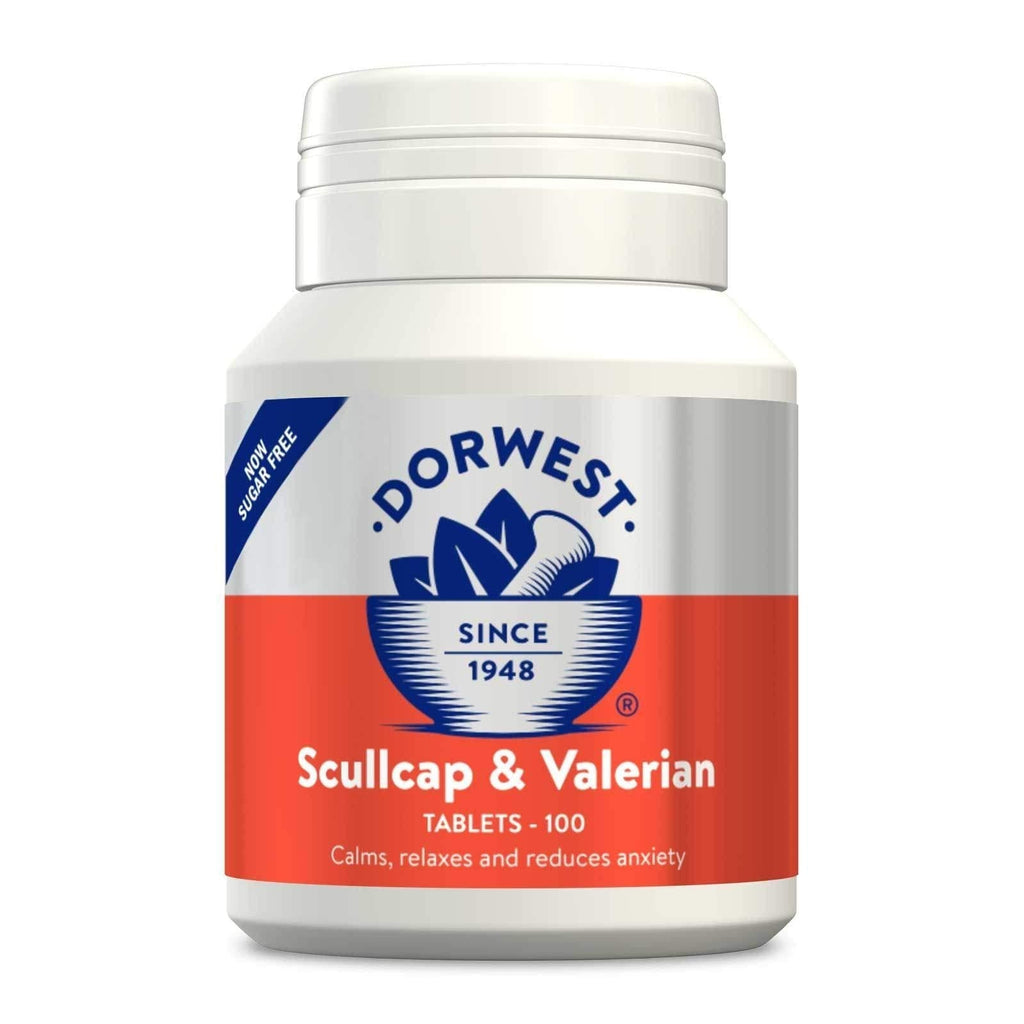 Dorwest Herbs Scullcap & Valerian Tablets - 100 tablets 100 Count - PawsPlanet Australia