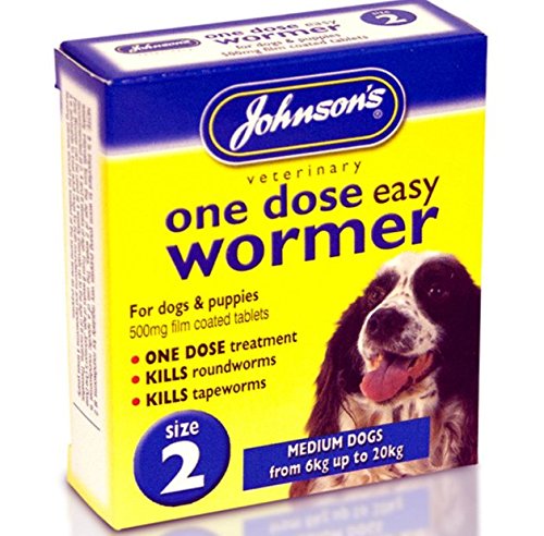 Johnsons Easy Worm 1 Dose Size 2 500mgx2 - PawsPlanet Australia