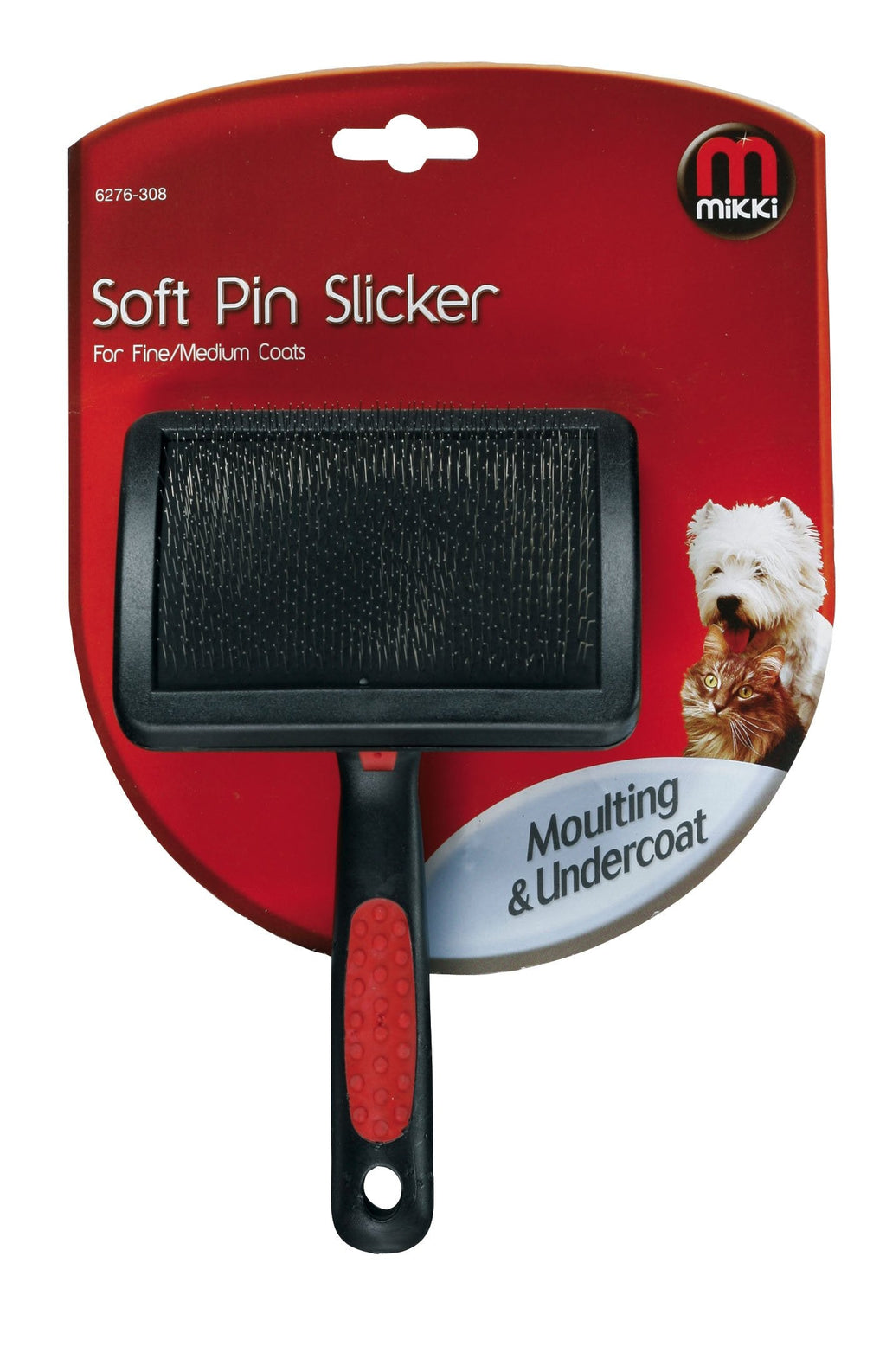 Mikki Grooming Soft Pin Slicker, Large L - PawsPlanet Australia