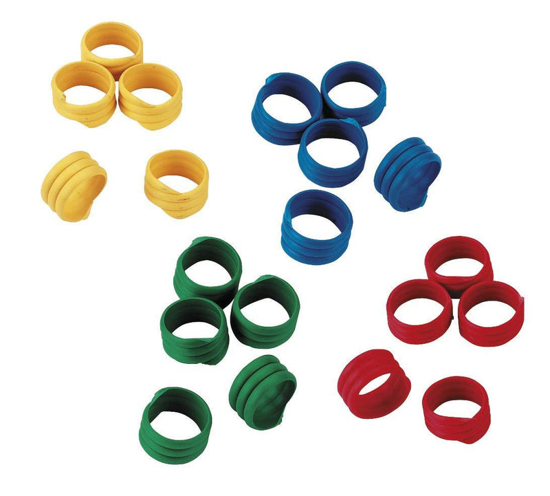 KERBL 72317 Plastic Rings (Pack of 100), Multicolored, 20 mm - PawsPlanet Australia