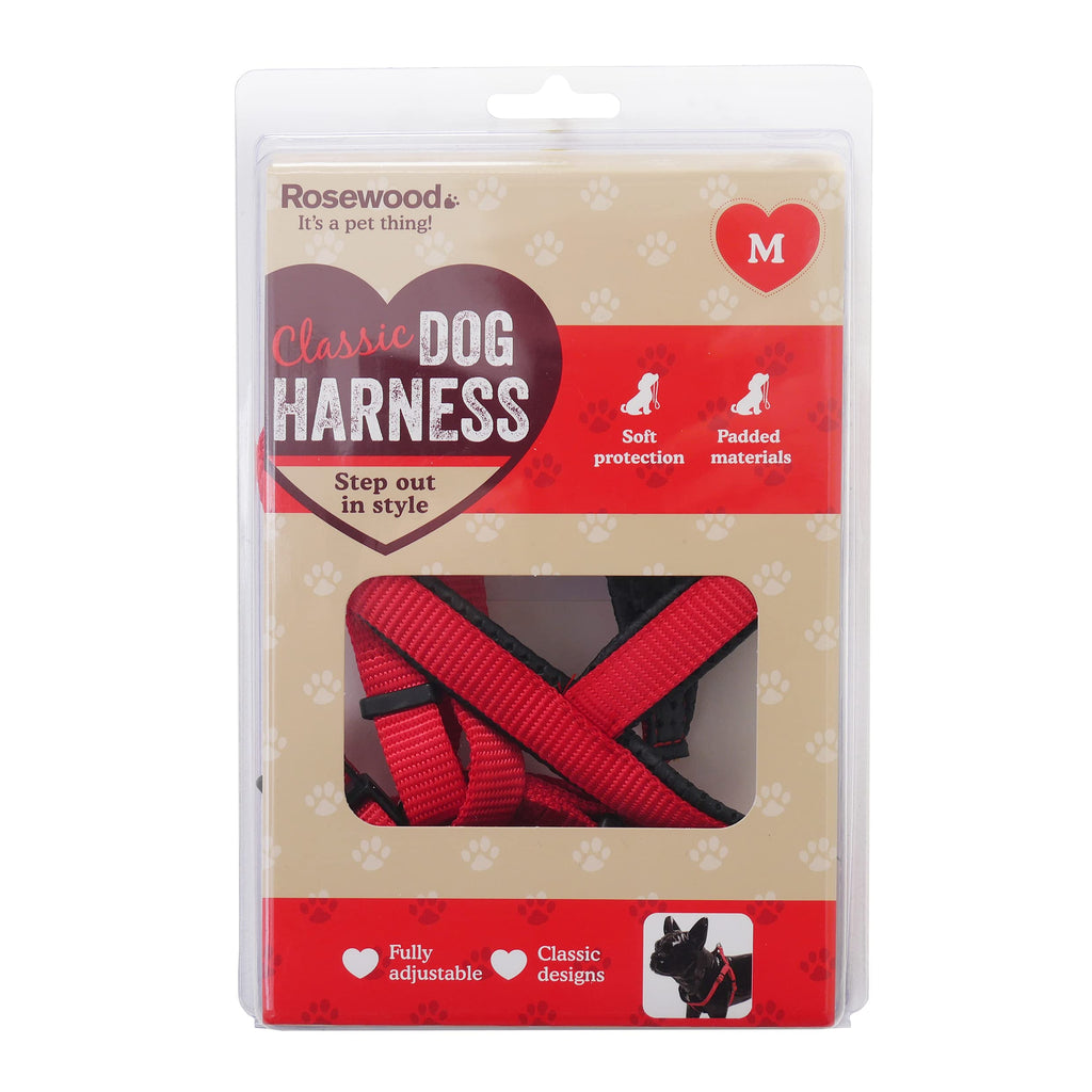 Rosewood Harness, Medium, Red - PawsPlanet Australia