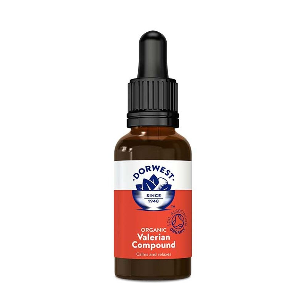 (Dorwest Herbs) Organic Valerian Compound. A Natural Supplement to Calm and Control Dogs and Cats 30mls - PawsPlanet Australia