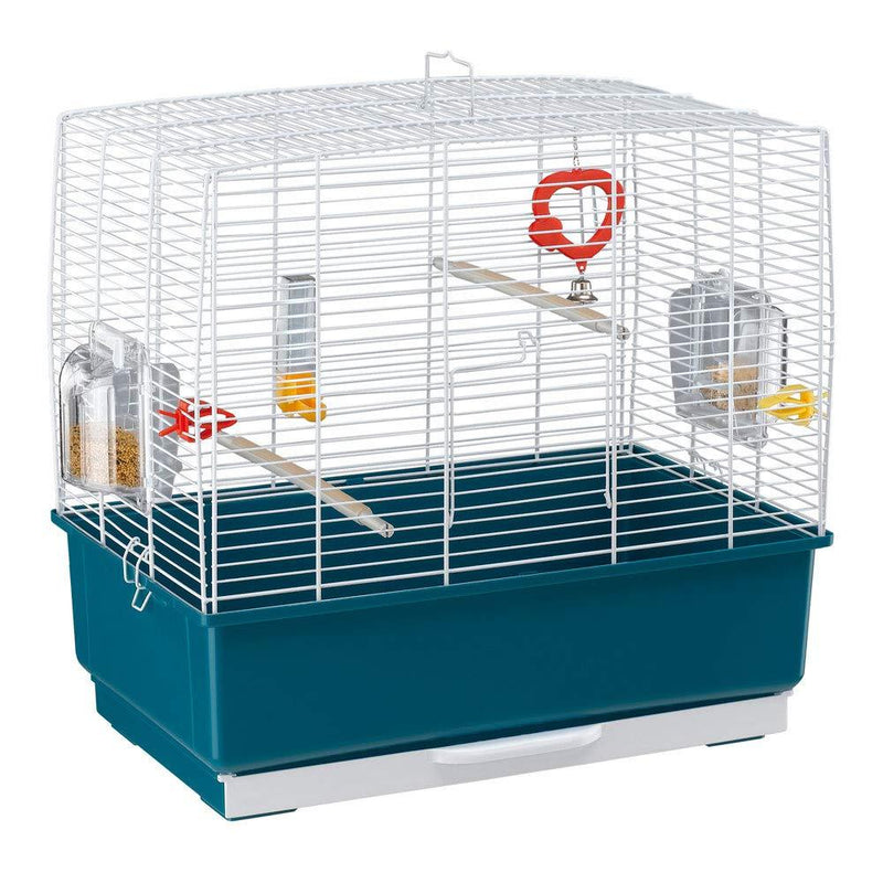 Ferplast Rectangular Shape Cage for Exotic Birds and Canaries, 49 x 30 x 48.5 cm - PawsPlanet Australia