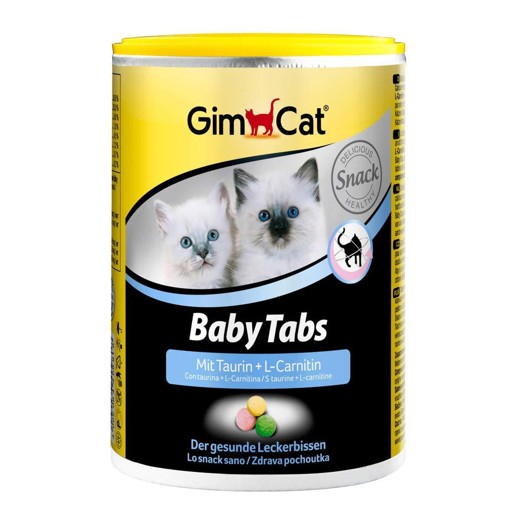 GimCat Baby Tabs - Colourful cat snacks with taurine and L-carnitine - Without colouring and flavours 85 g (Pack of 1) - PawsPlanet Australia