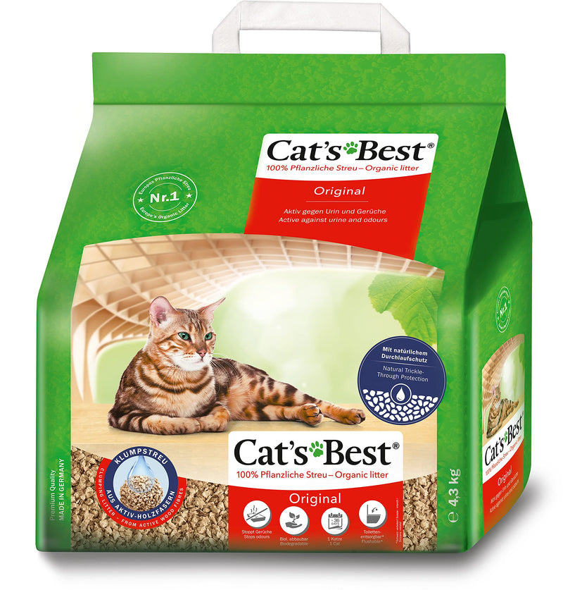 Cat's Best Wood Fibre Cat Litter, 4.3kg - PawsPlanet Australia