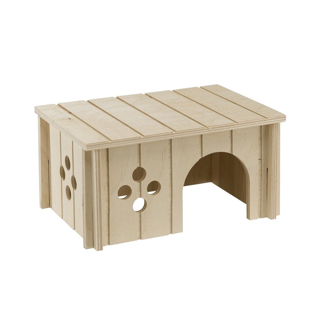 Ferplast Guinea Pig House Wooden Small Pet Nesting Box 26 x 17.3 x 13 cm. - PawsPlanet Australia