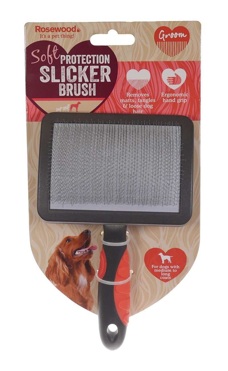 Rosewood Soft Protection Salon Grooming Slicker Brush Large - PawsPlanet Australia