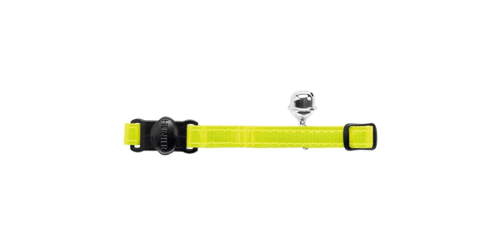 HUNTER REFLECTA Nylon Reflective Cat Collar with Safety Clasp and Bell Yellow - PawsPlanet Australia