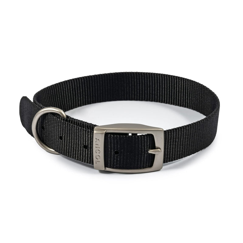 Ancol Viva Lightweight Buckle Collar Black, Collar Size 3 to fit 28-36cm, Weather Proof - PawsPlanet Australia