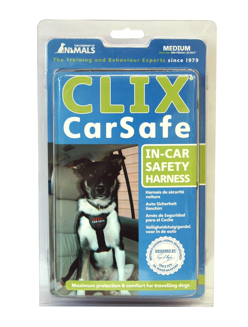 [Australia] - The Company of Animals Clix Carsafe In-Car Safety Harness For Dogs Medium Black 