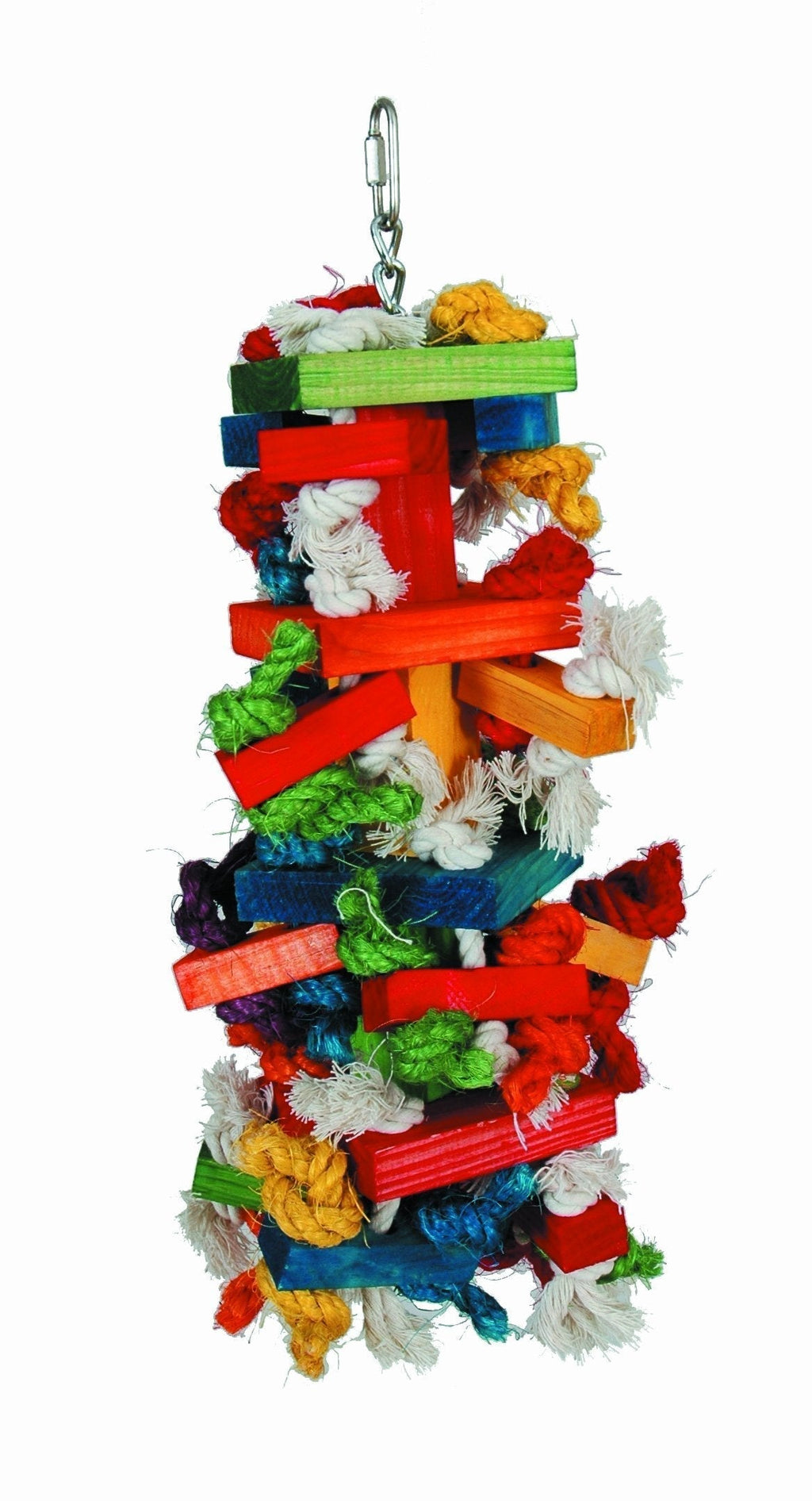 [Australia] - Featherland Paradise, Knots 'N Blocks, Multicolored/Natural Bird Toy for Playing, Chewing, Preening Large 