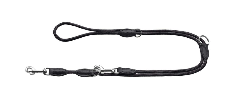 Hunter Freestyle Adjustable Leash, 8 mm Diameter x 200 cm Length, Black - PawsPlanet Australia