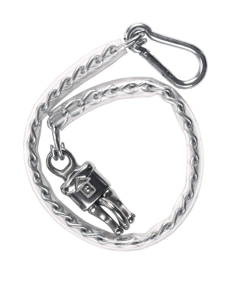 Kerbl Tie chain with PVC coating, panic hook and karab. 50 cm (1er Pack) - PawsPlanet Australia