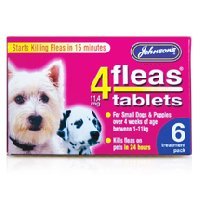 Johnsons 4Fleas Small Dogs & Puppies Tablets 6 Pack - PawsPlanet Australia