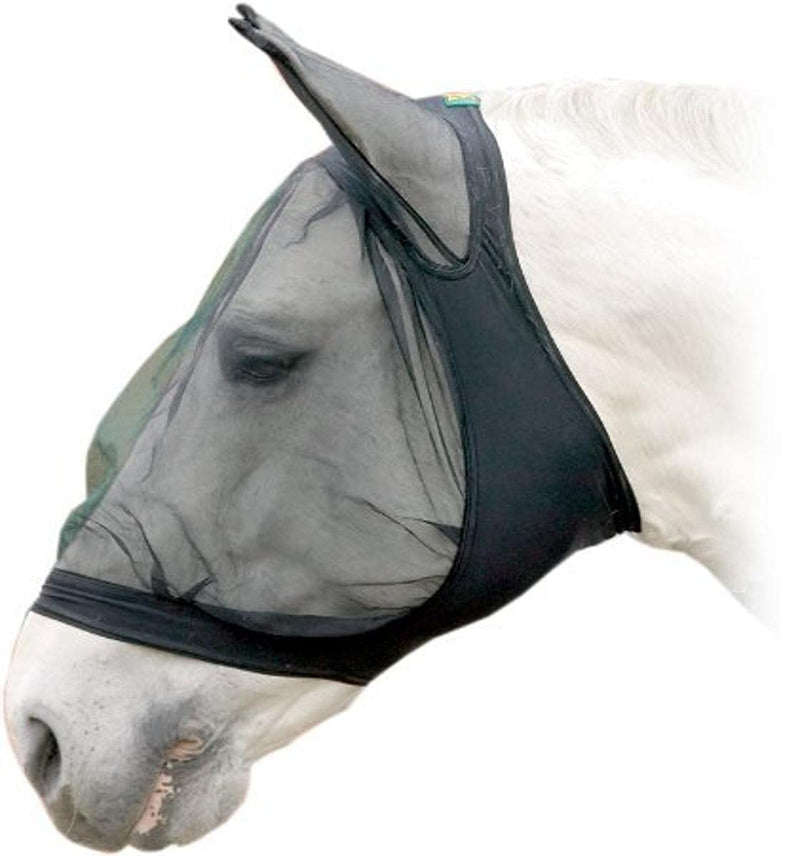 USG Fly Veil with Ear Protector, Full, Lycra, Black - PawsPlanet Australia