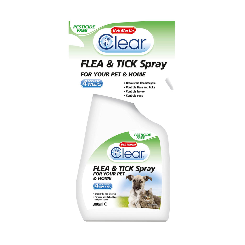Bob Martin Clear | Flea Spray for Cats, Dogs and Home | Controls Flea and Tick infestations in the Household (300 ml) - PawsPlanet Australia