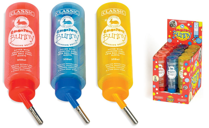 Classic Colourtone Water Bottle for Rabbits, Ferrets etc. 320ml - PawsPlanet Australia