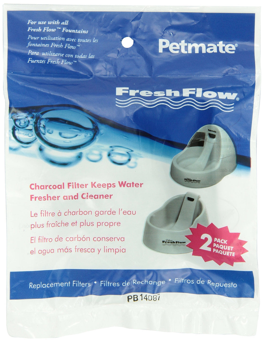 Pet Mate New Fresh Flow Replacement Filters, 50 oz 1.41 kg (Pack of 2) - PawsPlanet Australia