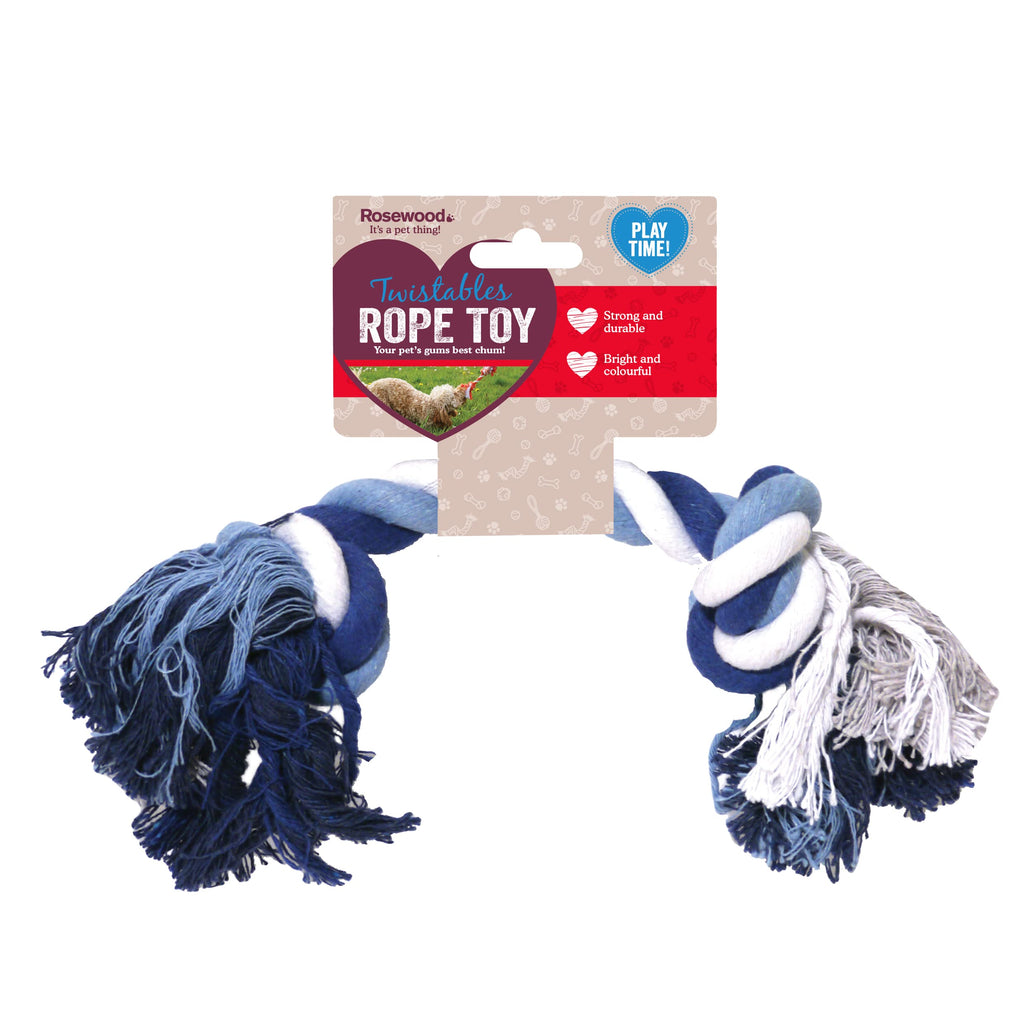 Rosewood Tug Bone Rope Toy For Dogs, Small multi 22 cm, Small - PawsPlanet Australia