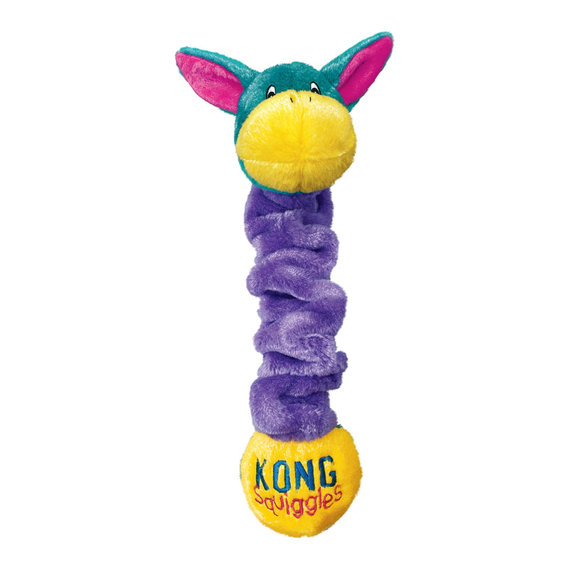 KONG - Squiggles - Stretchy Plush Dog Toy with Squeaker (Assorted Characters) - For Large Dogs - PawsPlanet Australia