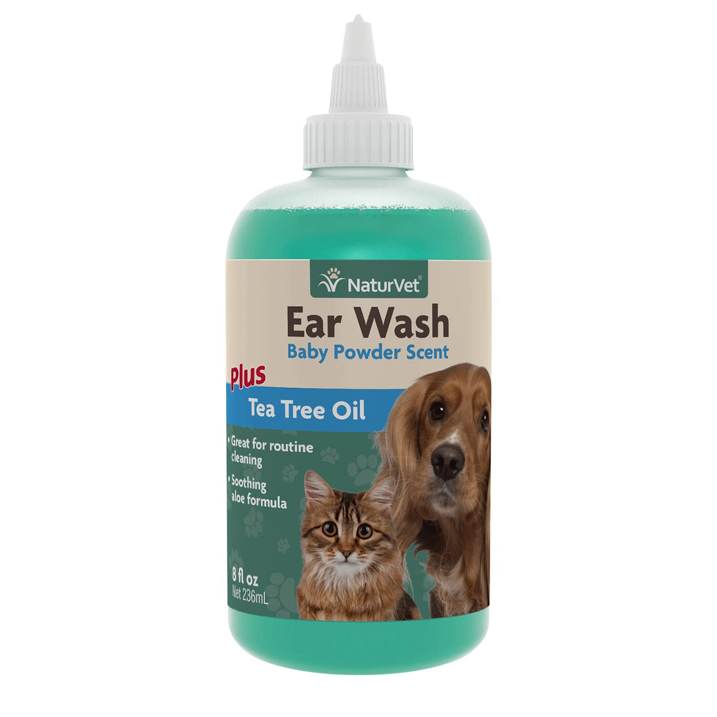 NaturVet Ear Wash with Tea Tree Oil, 240 ml - PawsPlanet Australia