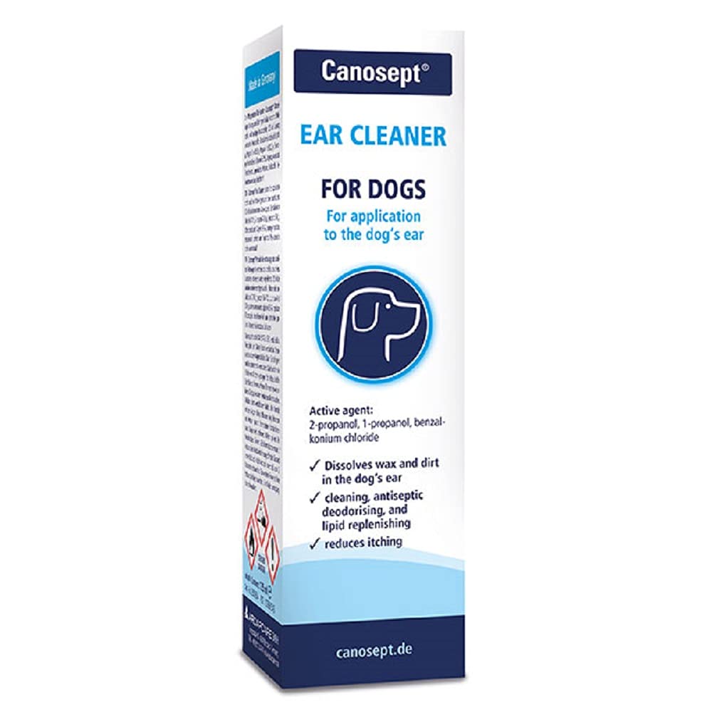 Canosept Dog Ear Cleaner 125ml - Dog ear cleaner solution - Antiseptic cleaning of dog ears - Prevention of ear canal infections - PawsPlanet Australia