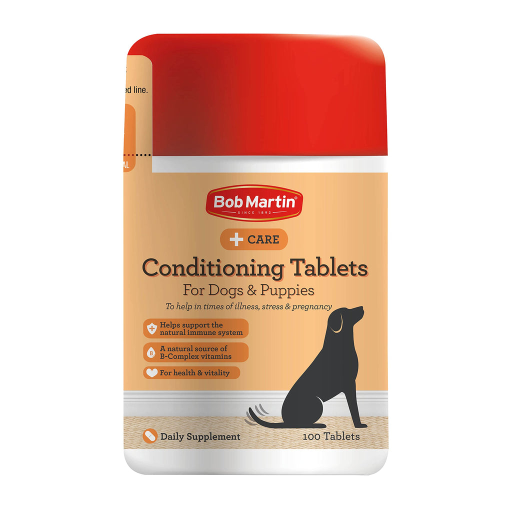 Bob Martin | Delicious Conditioning Tablets for Dogs, Rich in Vitamins | Supports Healthy Immune System | Nutritional Savoury Treat (100 Tablets) - PawsPlanet Australia