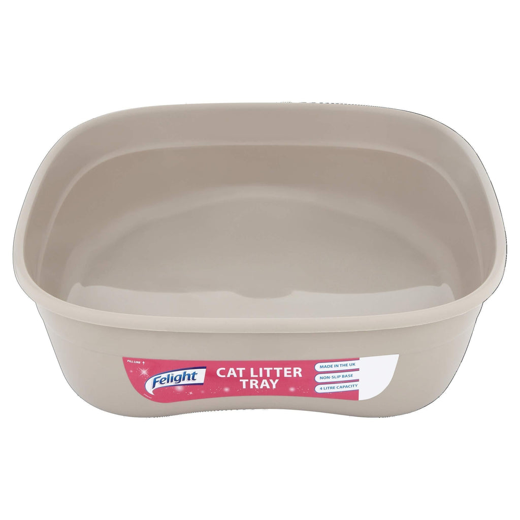 Felight | Cat Litter Tray, Easy to Clean & Suitable for Kittens | Non-Slip Base, Made in the UK | Assorted Colours ( 4 Litre Capacity) - PawsPlanet Australia