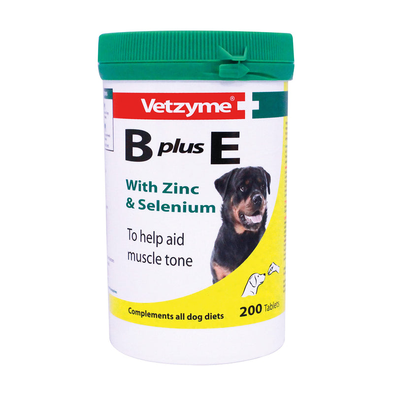 Vetzyme | Dog Vitamins and Supplements, Contains B Plus E with Zinc & Selenium | Promotes Activity & Good Health (200 Tablets) 1 200 Count (Pack of 1) - PawsPlanet Australia