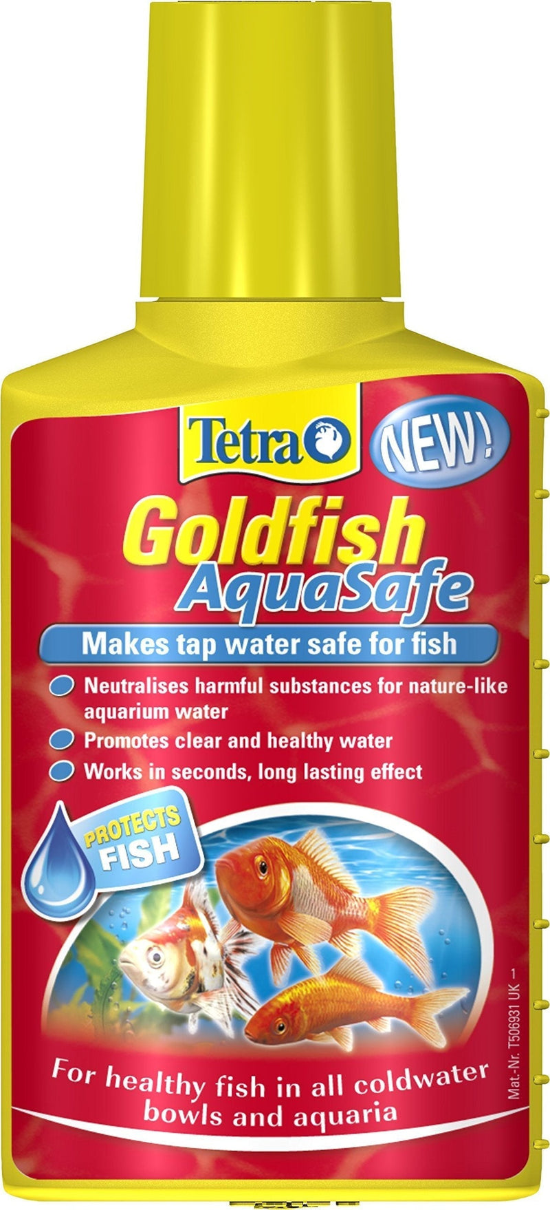 Tetra Goldfish AquaSafe to Turn Tap Water into Safe and Healthy Water for Goldfish, 100 ml 100 ml (Pack of 1) - PawsPlanet Australia