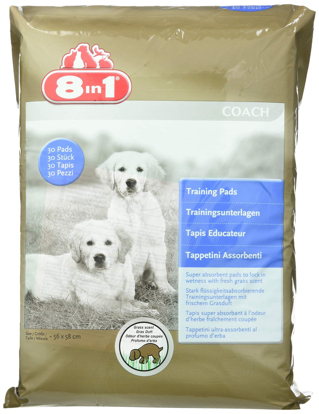 8in1 Training Pads, Large, Pack of 30 - PawsPlanet Australia