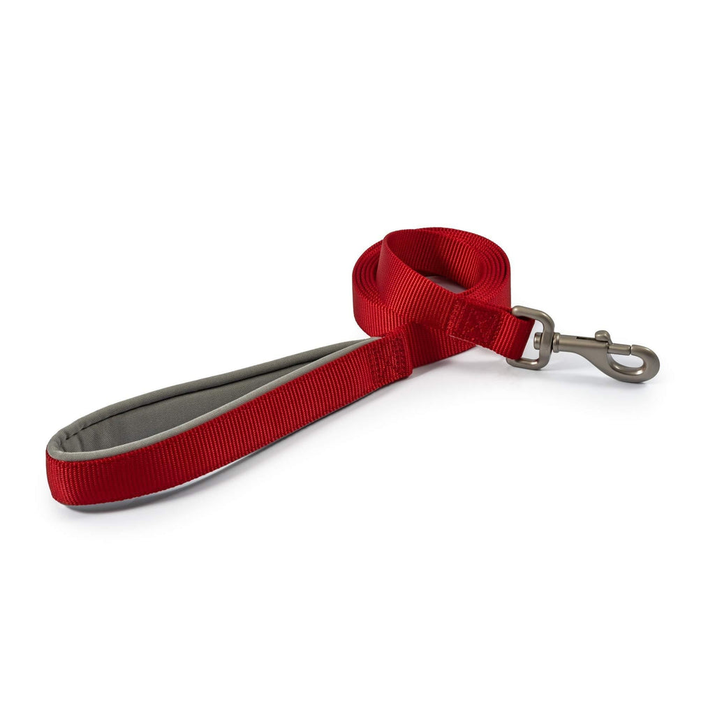 Ancol Viva Soft Touch Padded Snap Lead Red, Size 180 x 2.5 cm, Max kg 75 kg, Weather Proof 1.8 m x 25 mm - PawsPlanet Australia