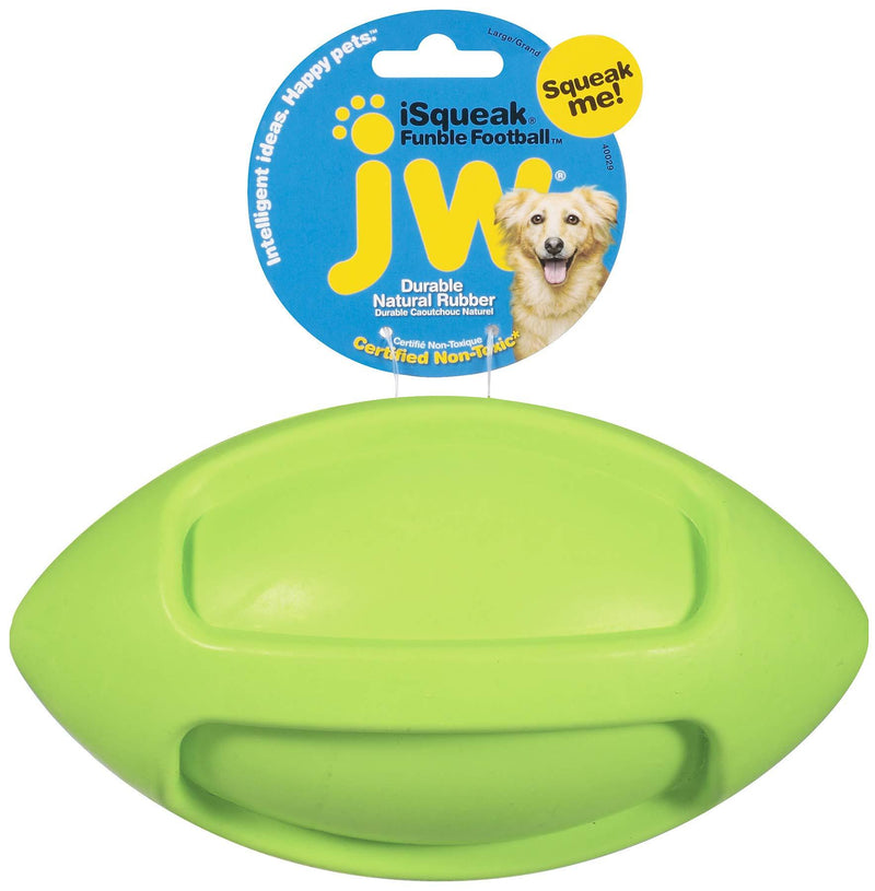 [Australia] - JW Pet iSqueak Funble Football Dog Toy Large 