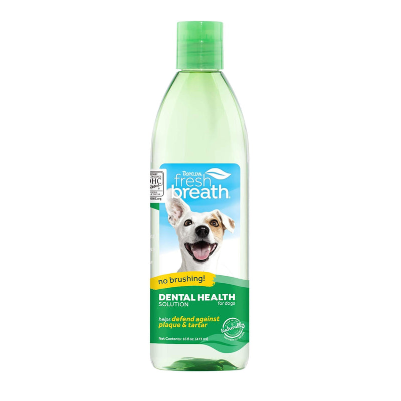 TropiClean Fresh Breath Plaque Remover Pet Water Additive, 16 oz - PawsPlanet Australia