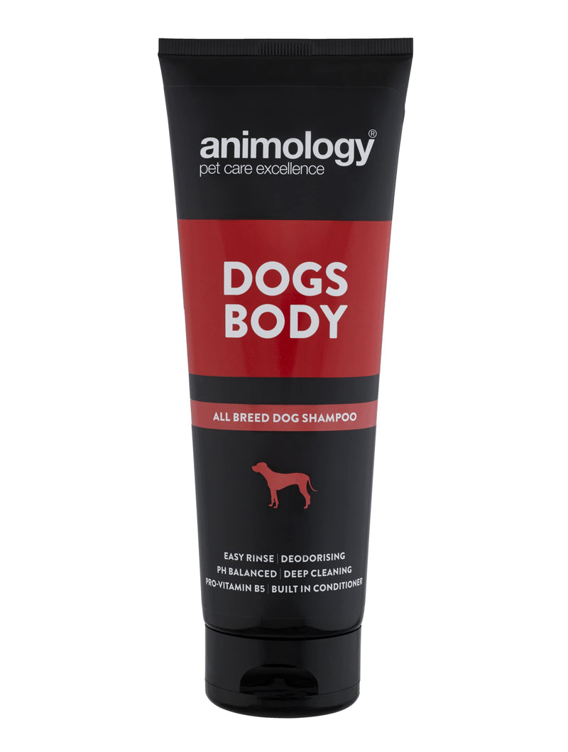 Animology Dogs Body | All Breed Dog Shampoo | Deodorising and Deep Cleaning | Easy Rinse Formulation | Pro-Vitamin B5 | pH Balanced | With Built In Conditioner | 250 ml - PawsPlanet Australia