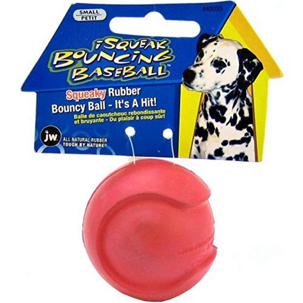 JW Isqueak Boucin'baseball Large By Squealing Thick Rubber Baseball For Dogs, L Multi - PawsPlanet Australia