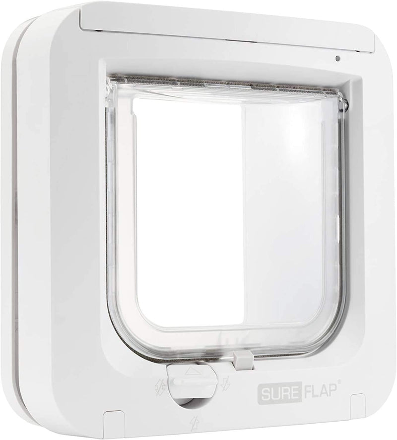 SureFlap Cat Flap with Microchip Identification, White (4 x AA batteries required) - PawsPlanet Australia