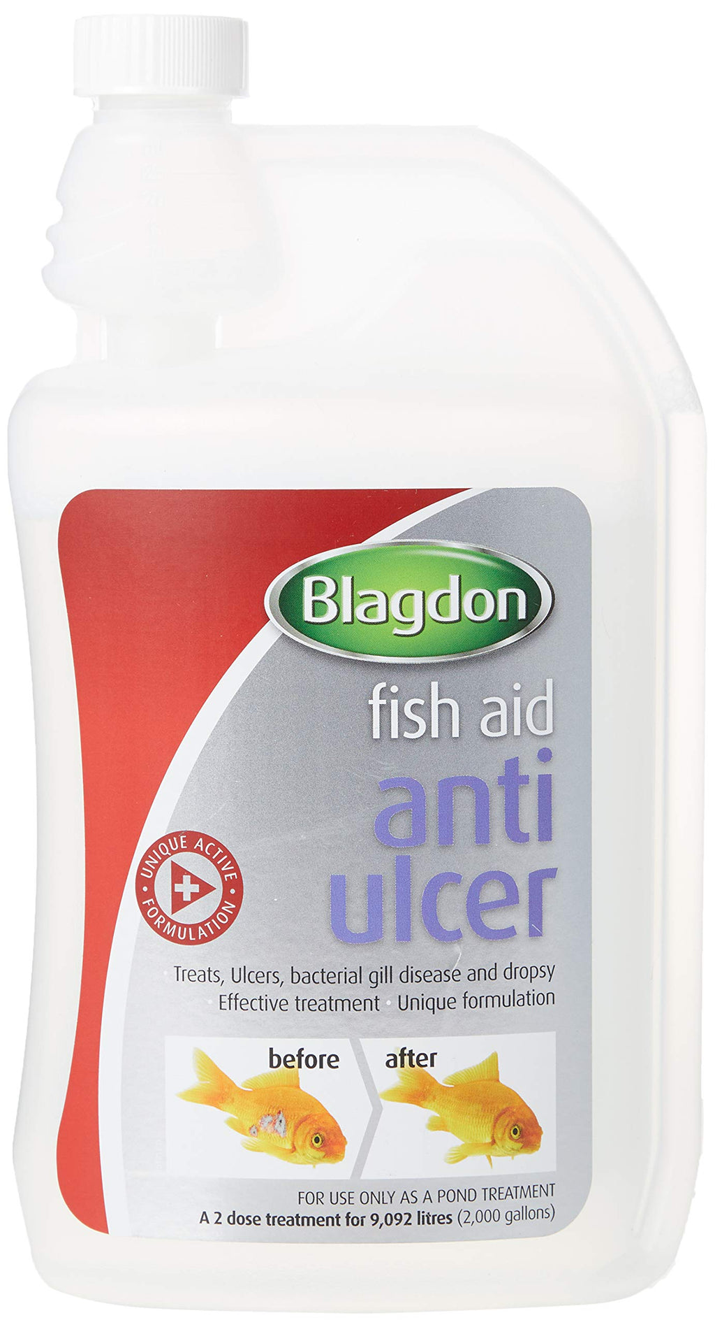 Blagdon Anti-Ulcer Treatment for Pond Fish, 1 Litre Clear 1 l (Pack of 1) - PawsPlanet Australia