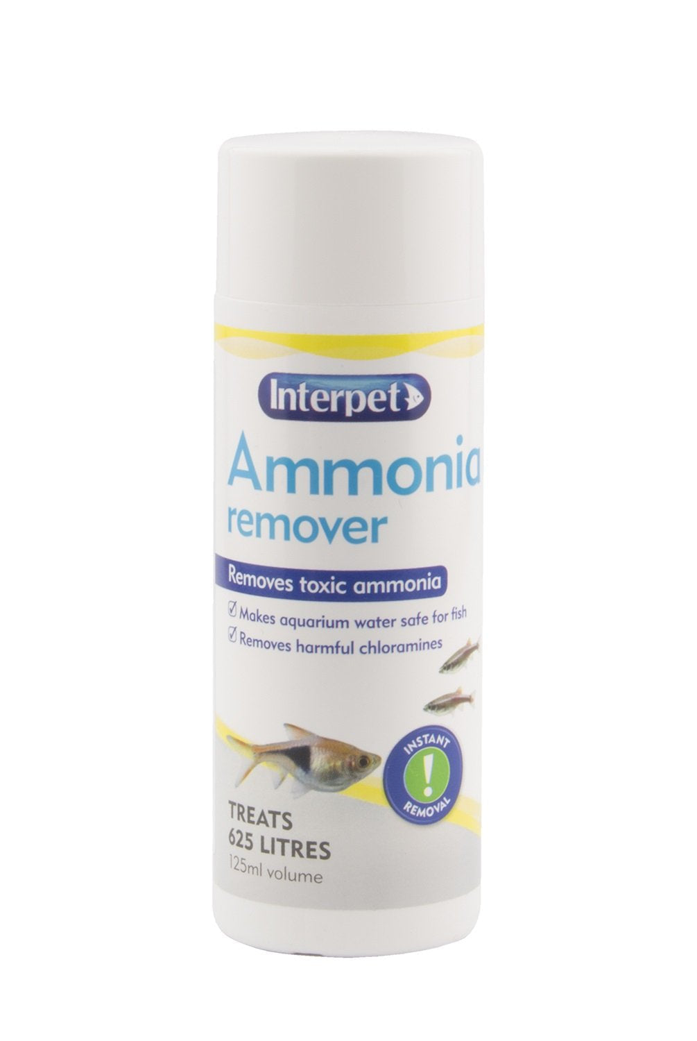 Interpet Aquarium Fish Tank Ammonia Remover, Removes Chloramine, 125 ml, Treats 625 Litre of Aquarium Water - PawsPlanet Australia